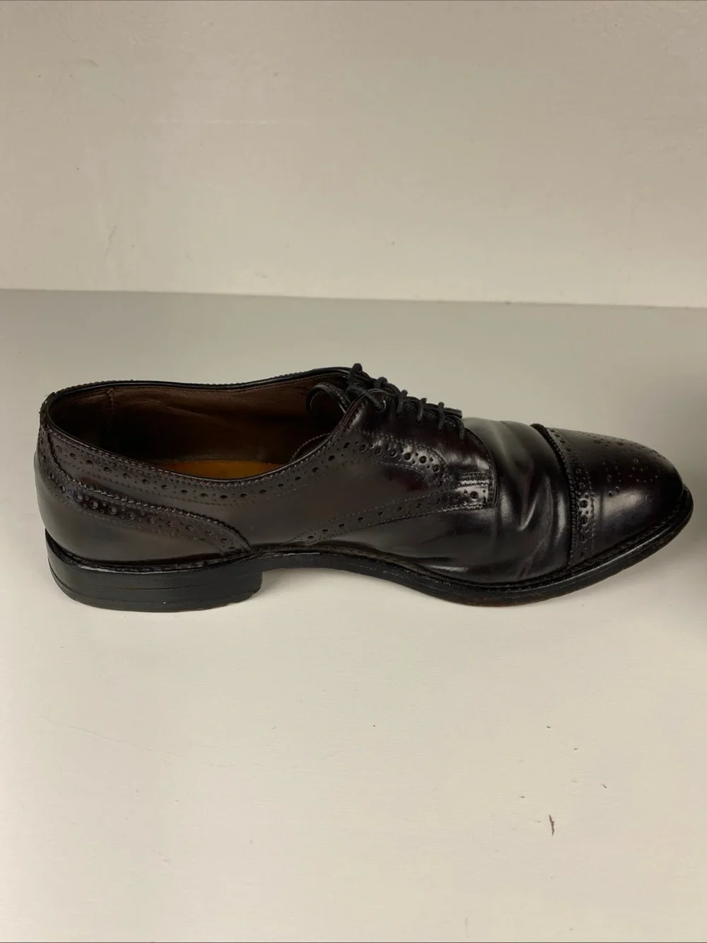 Allen Edmonds Sanford 5297 Shell Cordovan Burgundy‎ Cap Toe Men’s 9D Vintage 95